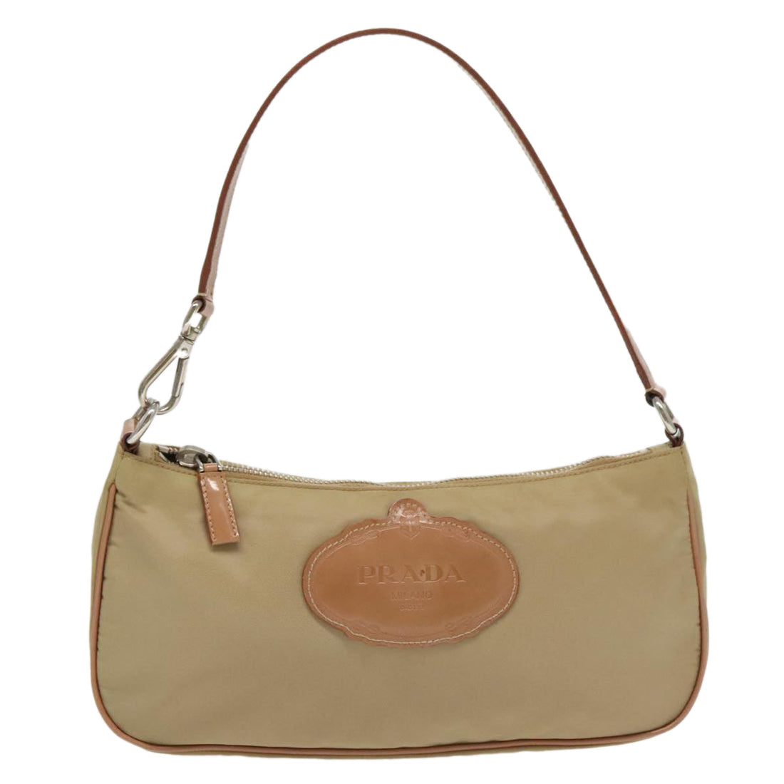 Nylon Shoulder Bag Beige