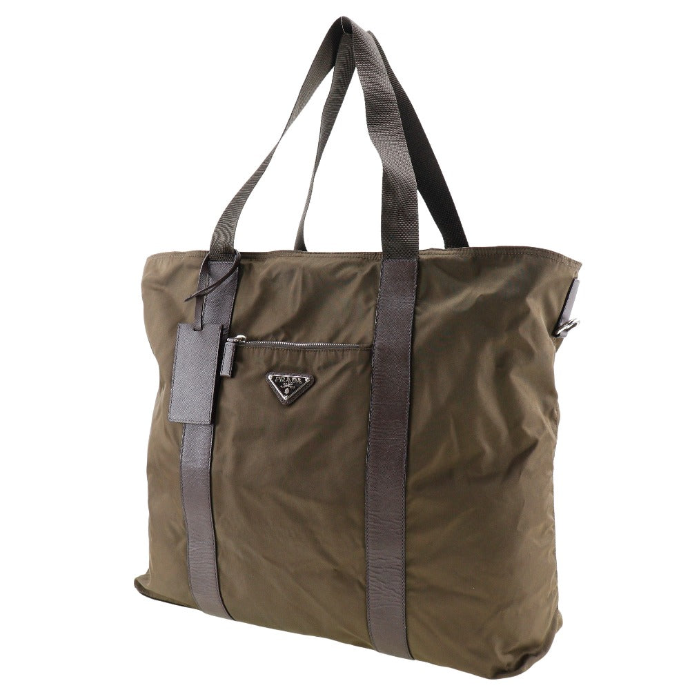 Nylon Tote Bag Olive Green