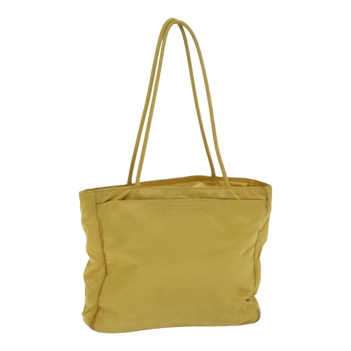 Yellow Nylon Tote Casual Style