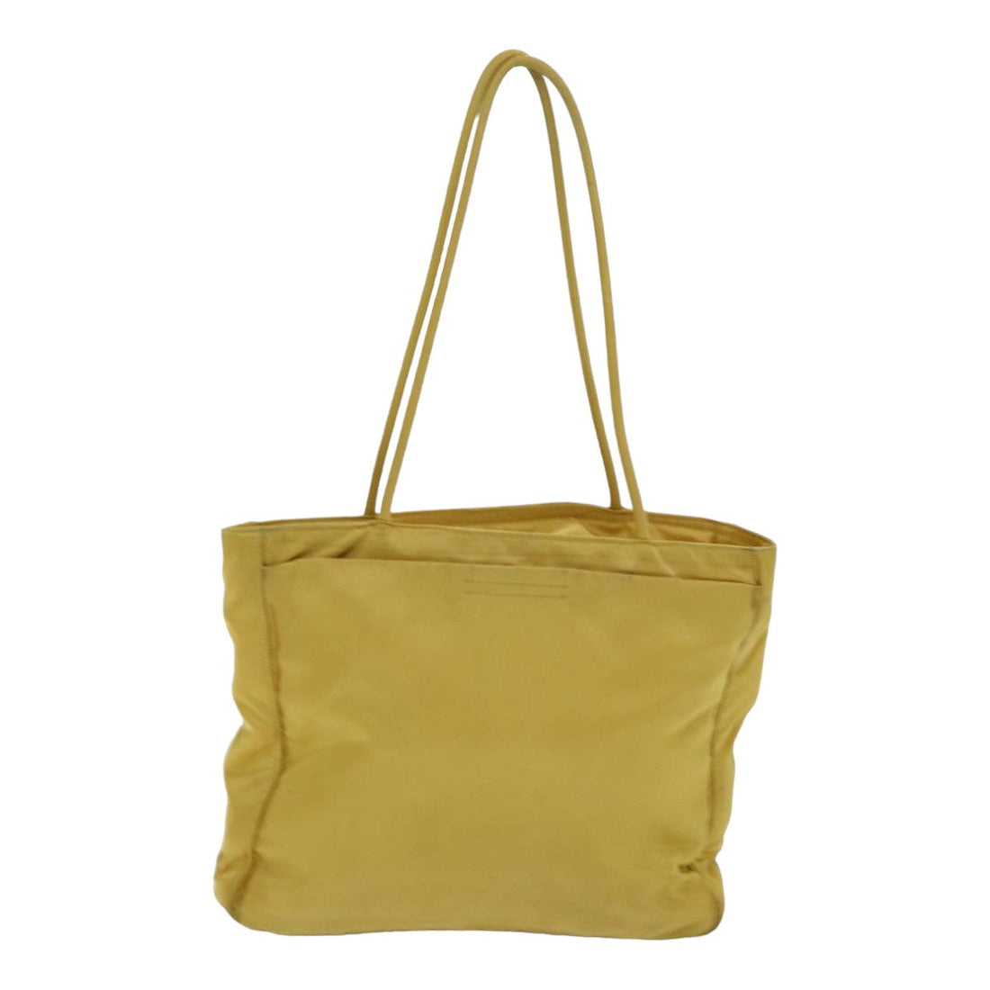 Yellow Nylon Tote Casual Style