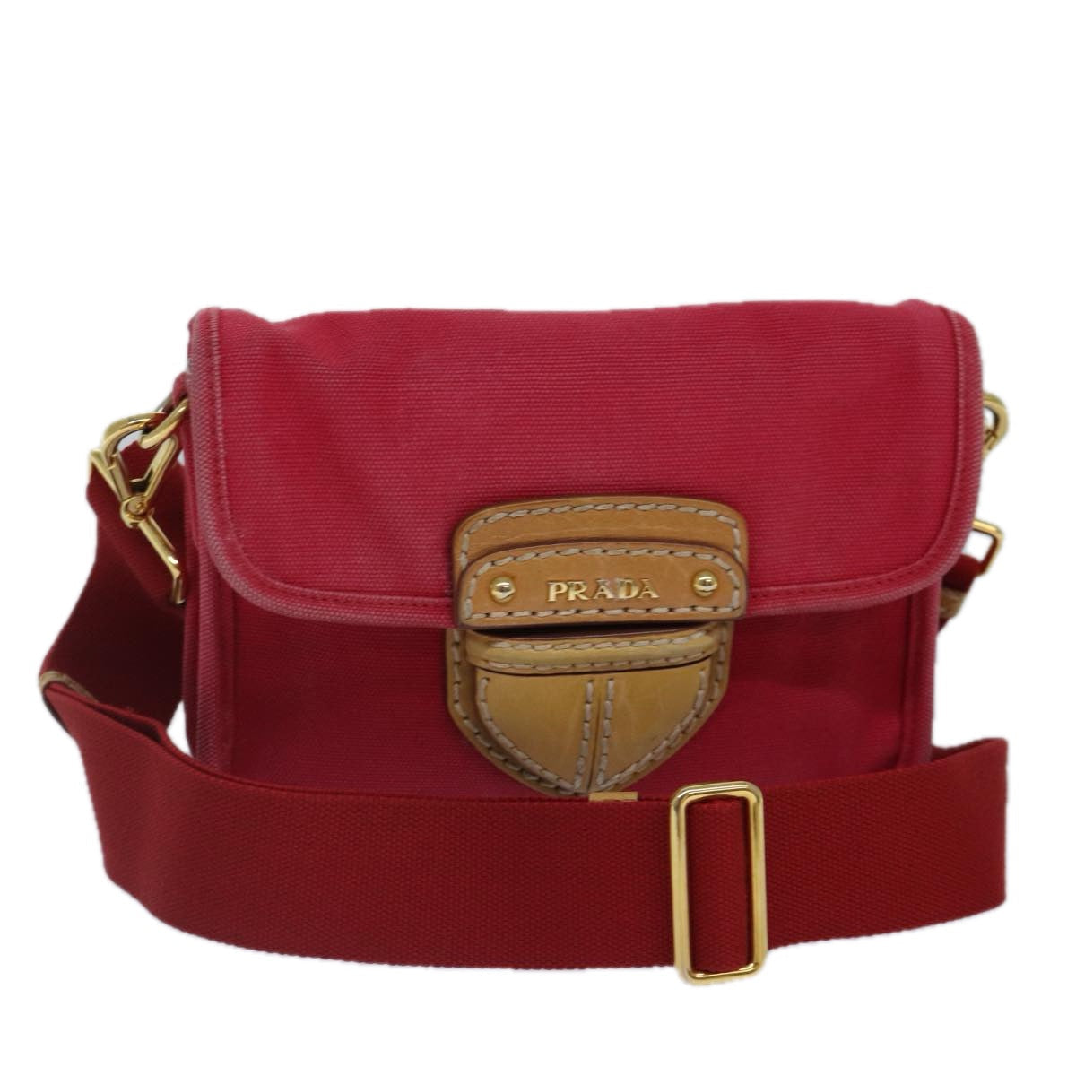 Red Canvas Shoulder Bag