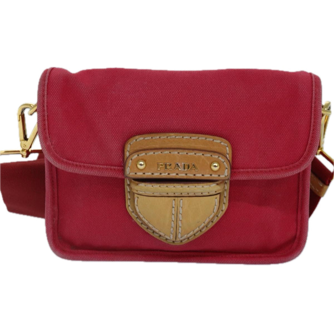 Red Canvas Shoulder Bag
