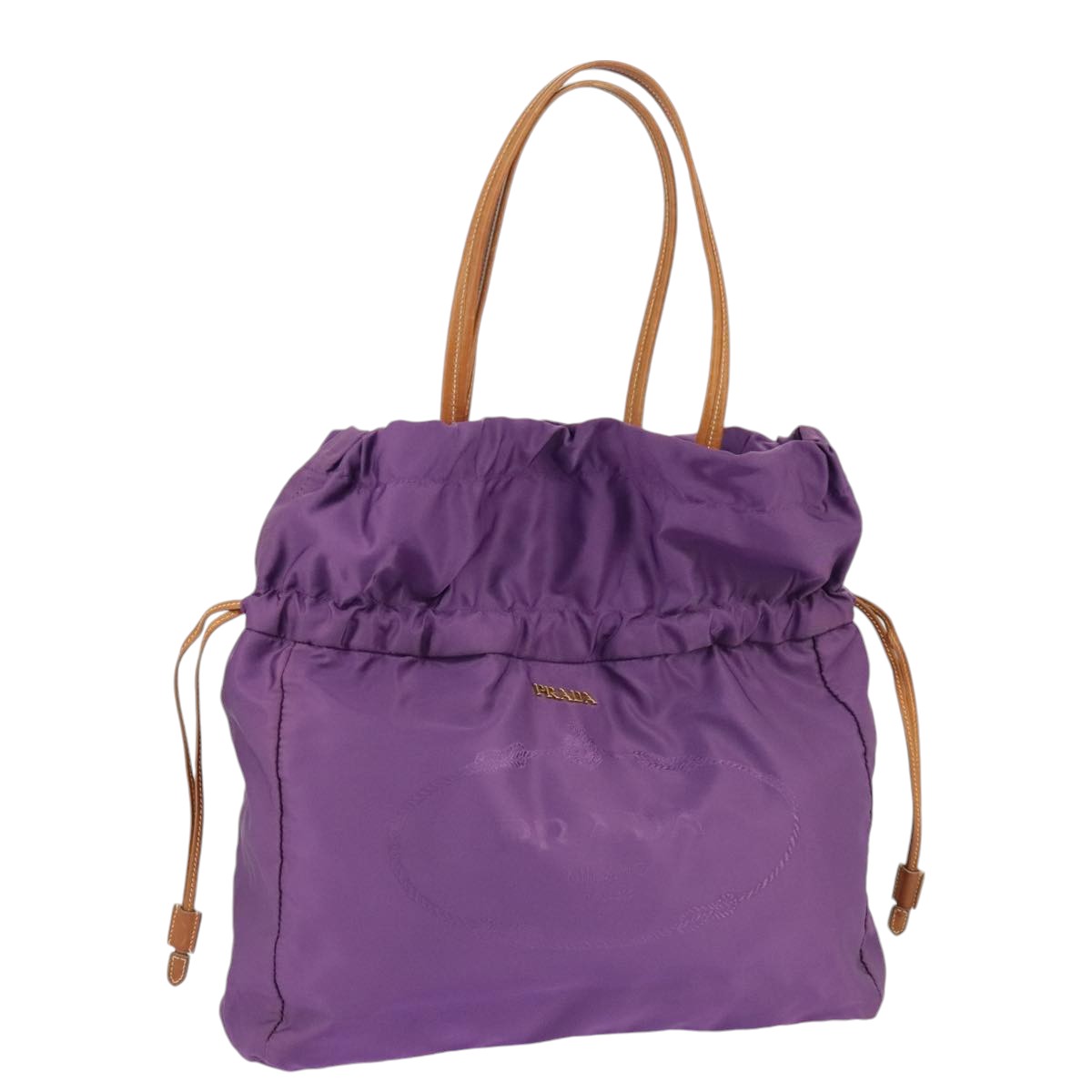Prada Drawstring Tote Purple Nylon Tote