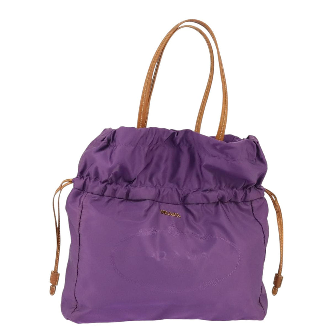 Prada Drawstring Tote Purple Nylon Tote