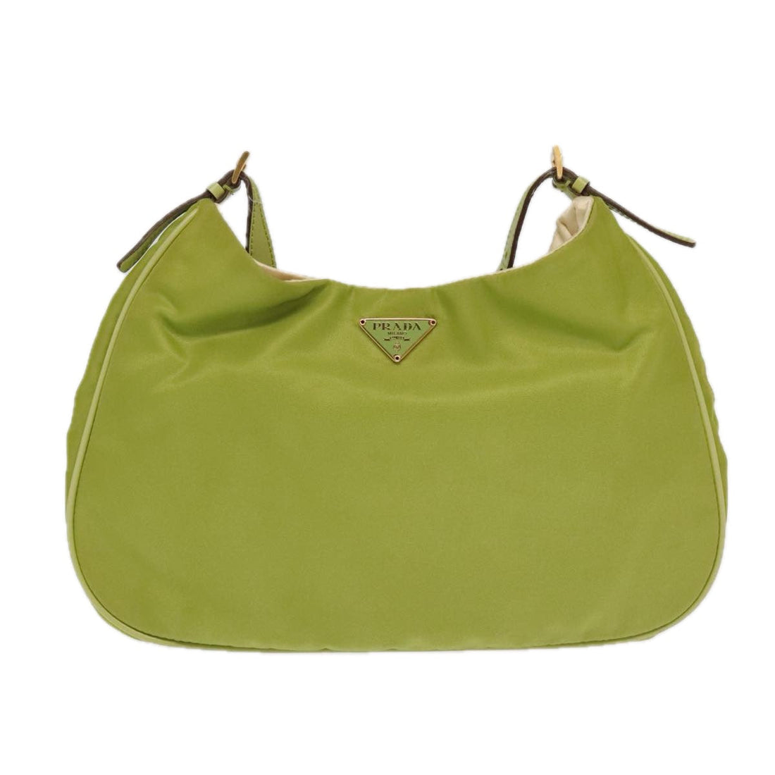 Chain Shoulder Bag Lime Green Nylon