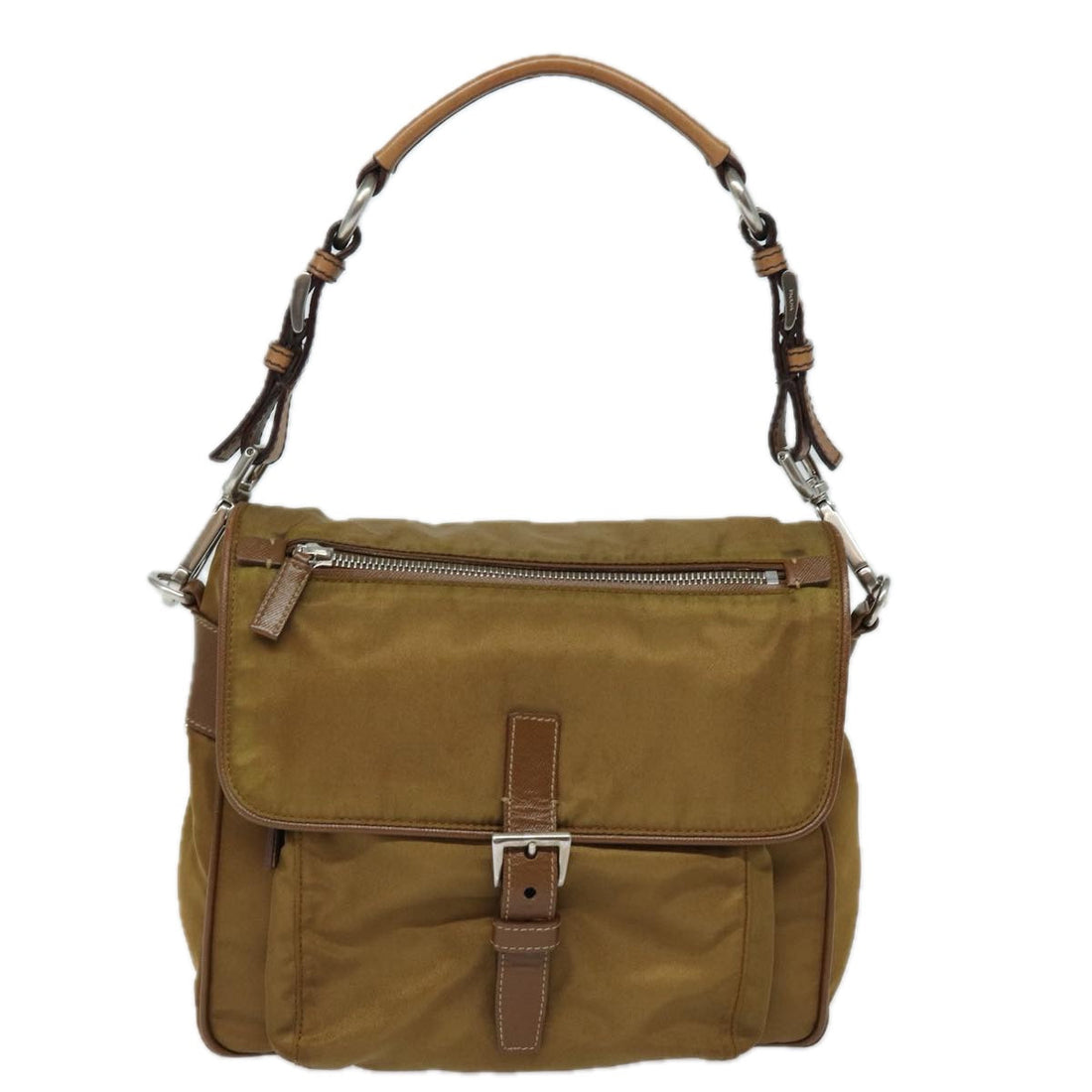 Prada Tessuto Shoulder Bag Brown