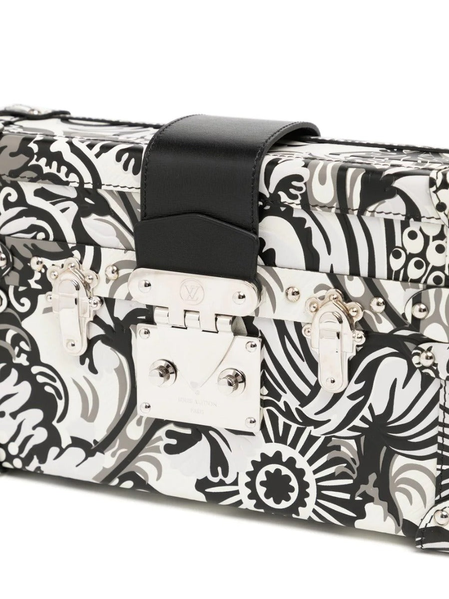 LOUIS VUITTON Floral Print Petite Malle Bag