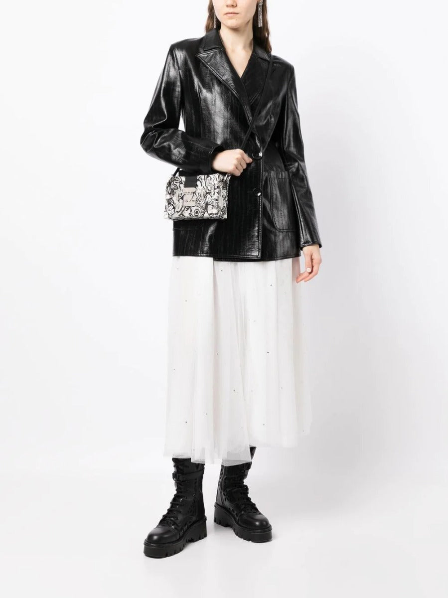 LOUIS VUITTON Floral Print Petite Malle Bag