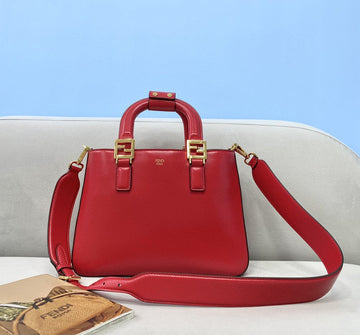 FI Small FF Tote Shoulder Red Bag For Woman 30cm/12in