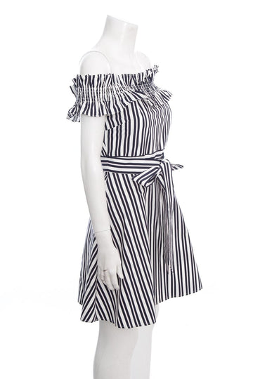 Kate Spade Striped Off-the-Shoulder Dress SZ 2