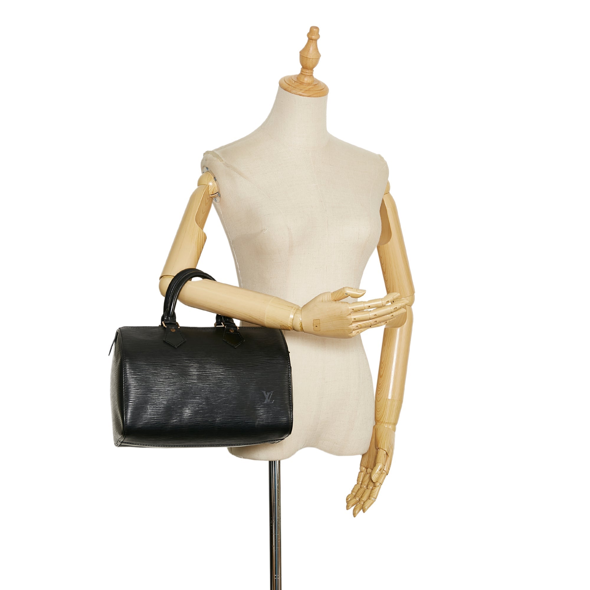 LOUIS VUITTON Epi Speedy 25 Black