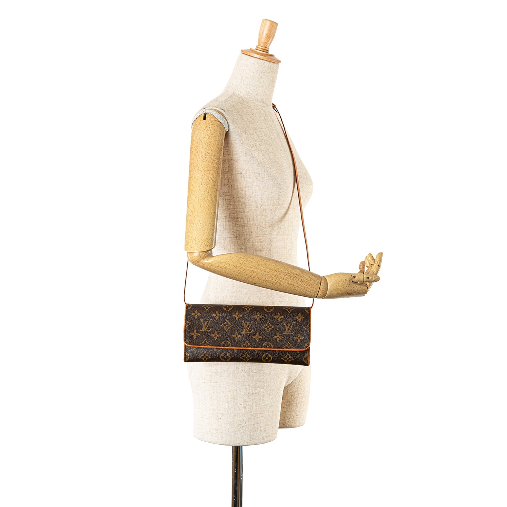 Brown Louis Vuitton Monogram Pochette Twin GM Crossbody Bag