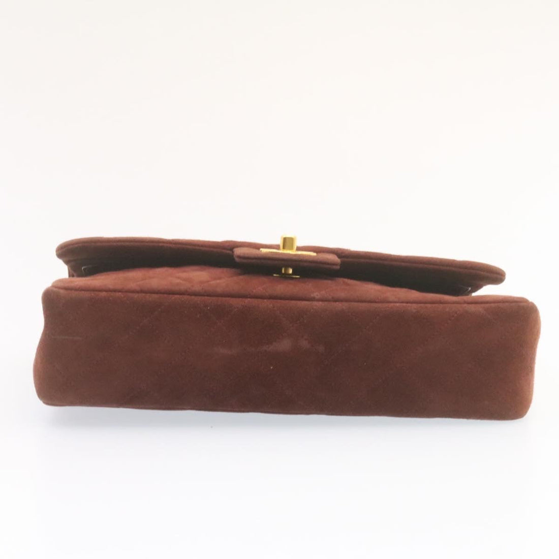 Chanel Brown Suede Classic Flap shoulder Bag