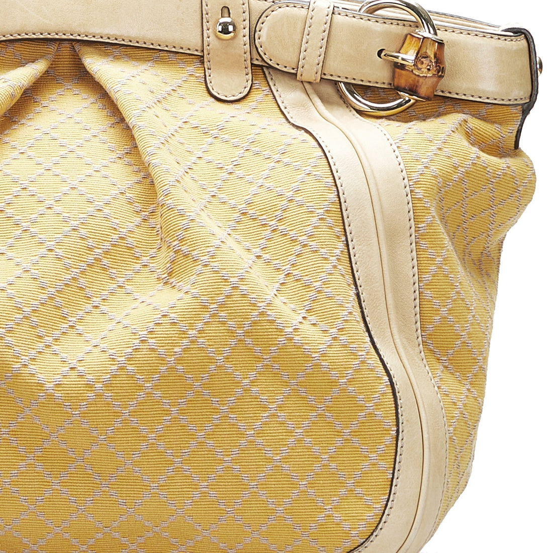 Gucci Diamante Bamboo Handbag