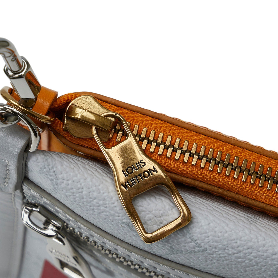 Gray Louis Vuitton Monogram Antartica Double Flat Messenger Crossbody Bag