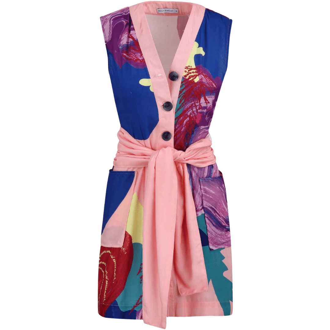 Don't Speak Wrap Dress Peach Florist