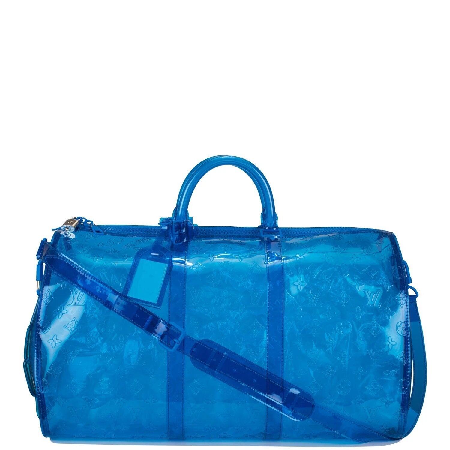 Louis Vuitton Keepall Bandouliere Monogram 50 Blue PVC