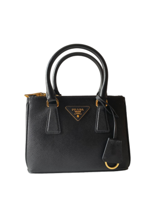 Prada Black Double Zip Mini Tote Bag