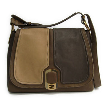 Fendi BiColor Leather New Silvana Shoulder Bag
