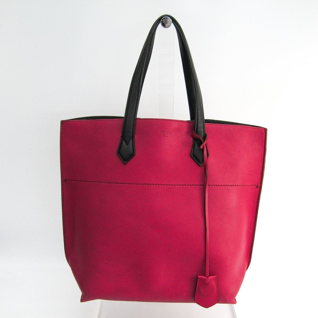 Fendi Fuchsia Leather All In Shopping Tote Bag (SHA-16713)