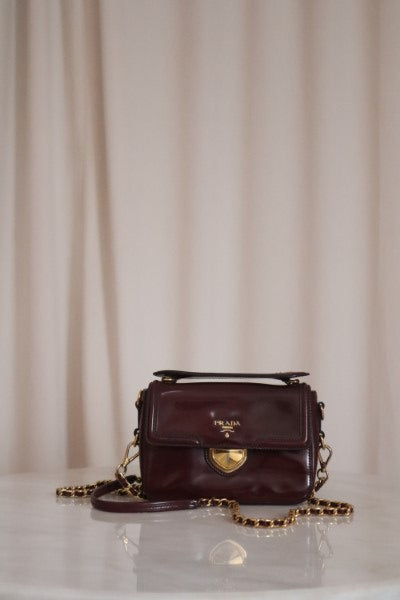 Prada Dark Red Crossbody Bag