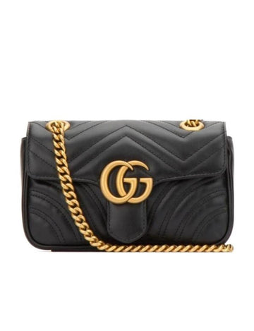 Gucci Black GG Marmont Series Mini Shoulder Bag