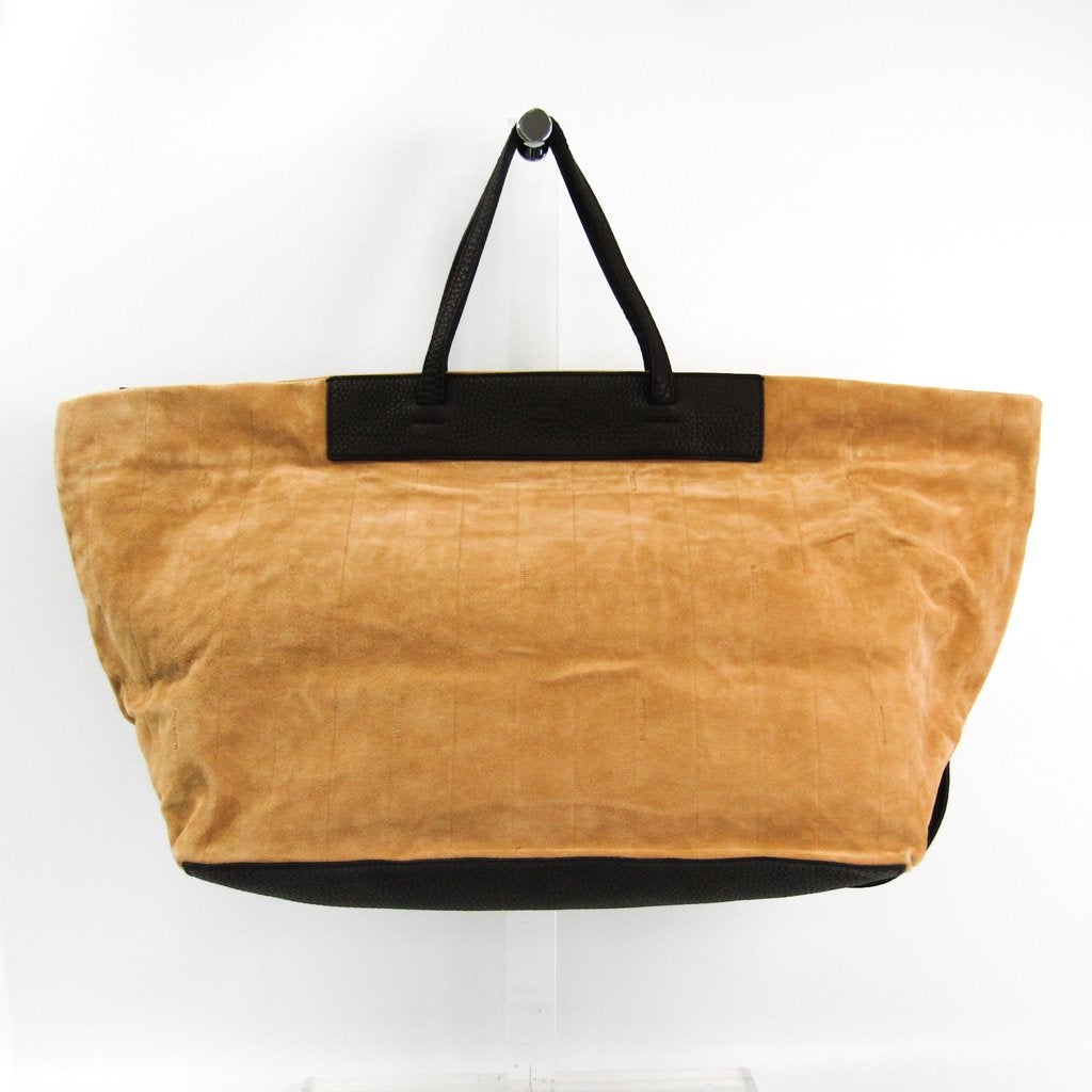 Fendi Beige Suede Tote Bag