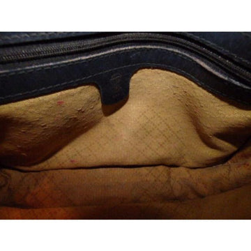 Gucci Anniversary Print Leather Black Gg Canvas Shoulder Bag