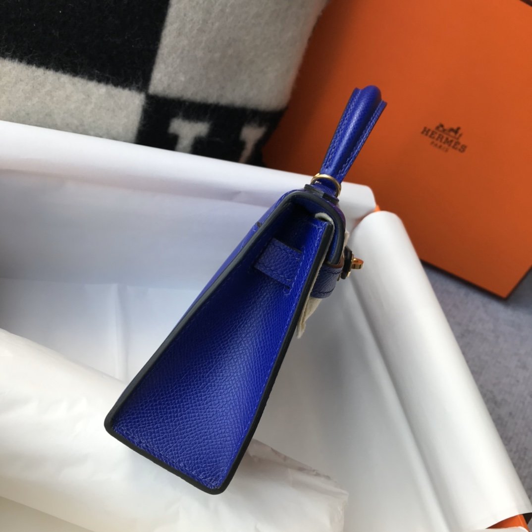 HM Kelly 19 Bleu Hydra Bag For Womtlm, Handbags, Shoulder Bags 7.5in/19cm