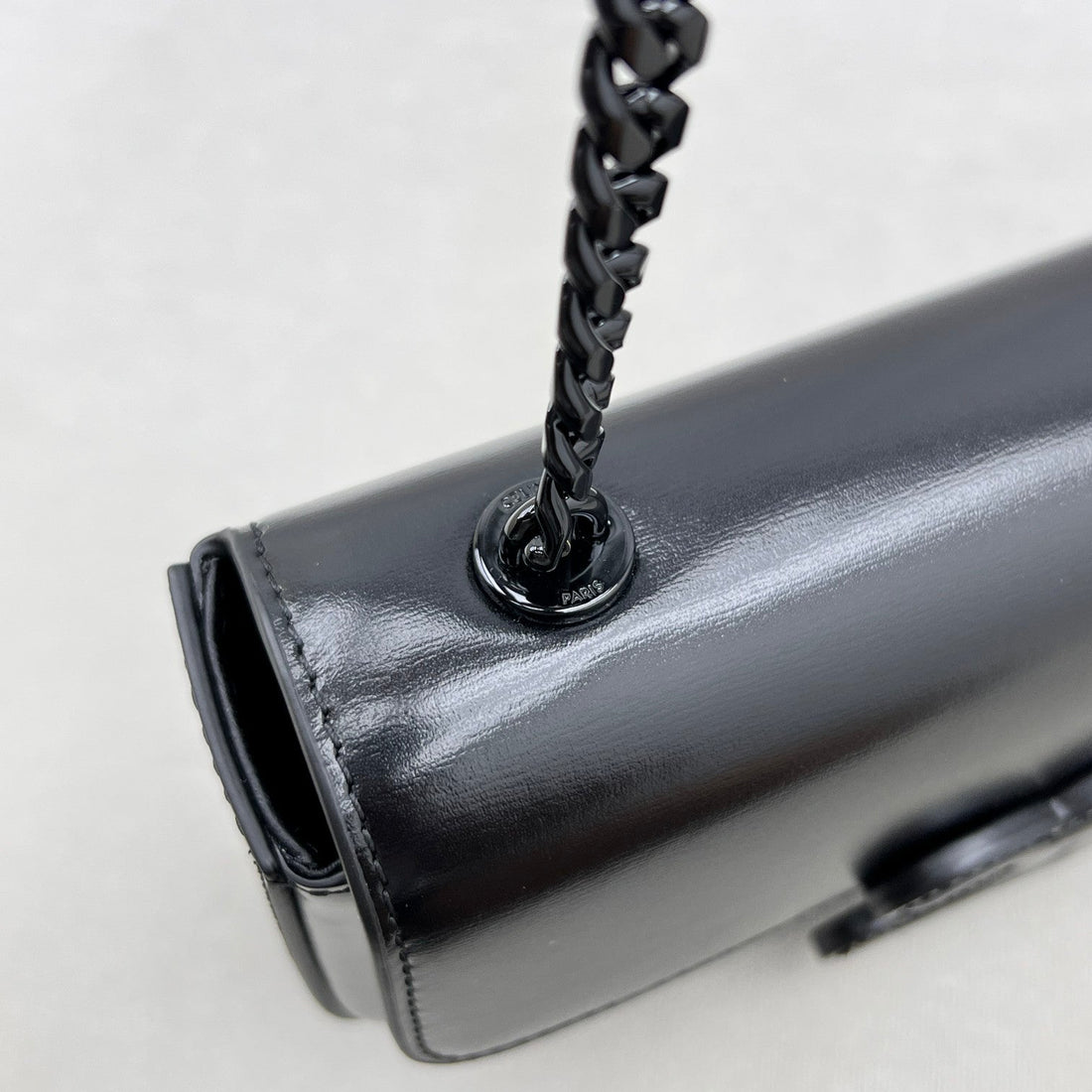 CE Chain Shoulder Bag Triomphe Black For Womtlm 8in/20.5cm 197993EQJ.38NN