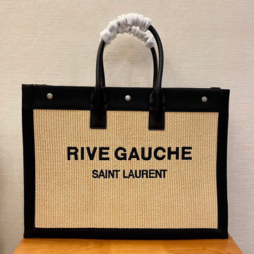 YSSL Rive Gauche Tote Bag In Raffia For Womtlm 18.9in/48cm YSL