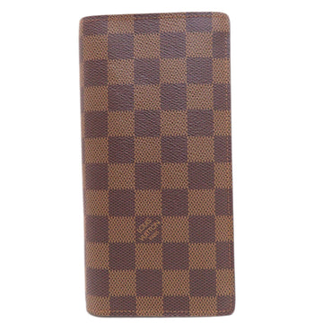 Louis Vuitton Damier Canvas Ebene Damier Canvas Long Wallet (Bi-Fold)