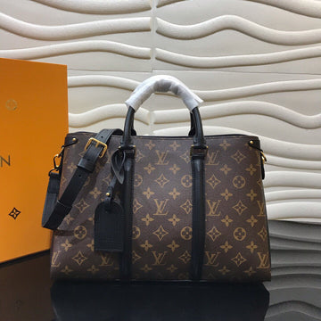 LV Soufflot MM Monogram Canvas Black For Womtlm, WoHandbag, Shoulder And Crossbody Bags 14.2in/36cm LV M44817