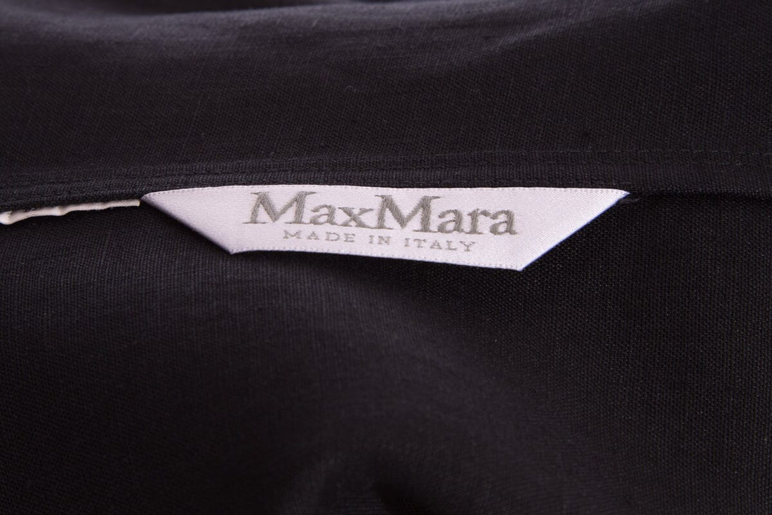 Max Mara Black Linen Double Breasted Blazer SZ N/A
