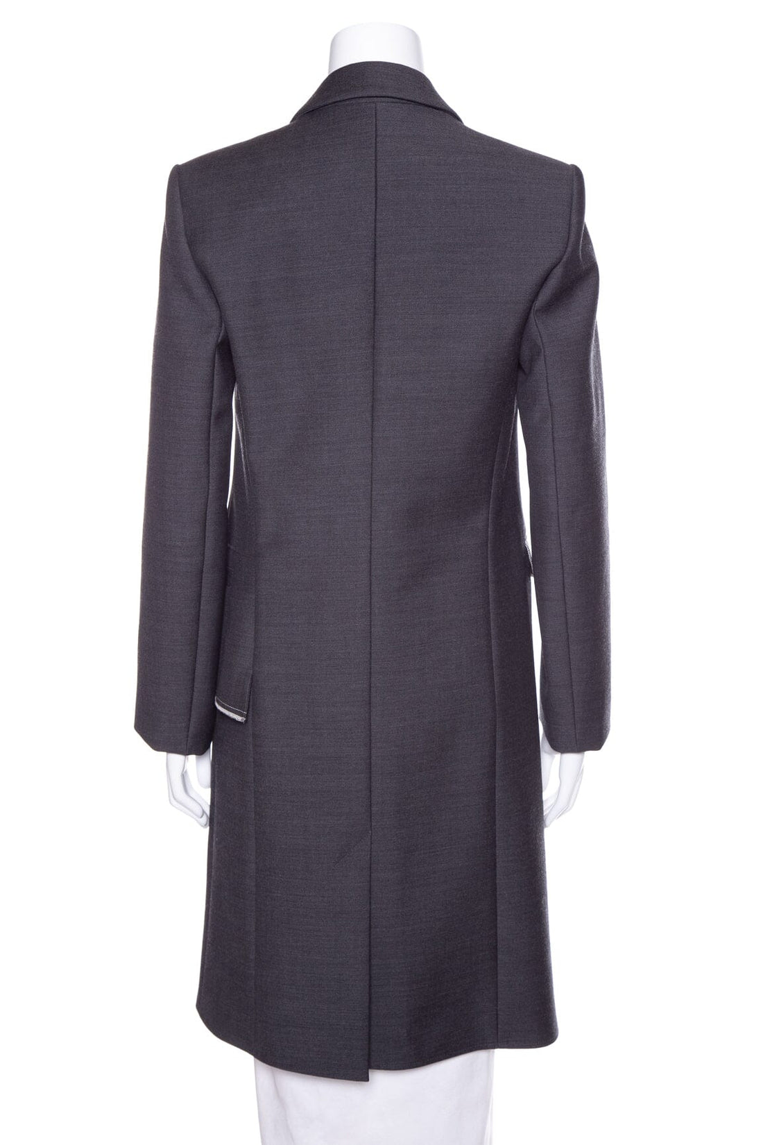 Paco Rabanne Grey Wool Belted Jacket SZ 38