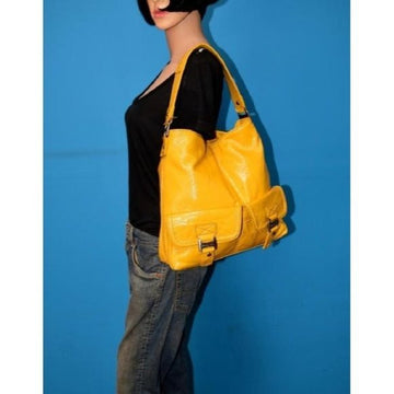 Michael Kors Yellow Patent Leather XL Hobo