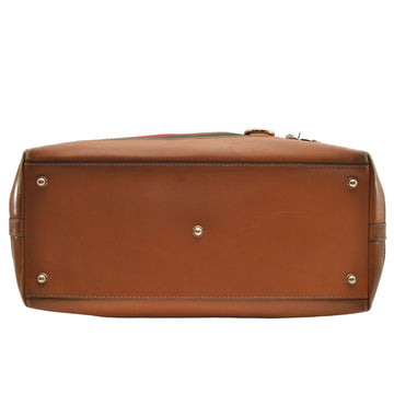 SOLD- Gucci brown Guccissima Web Heritage XL Tote w red & green