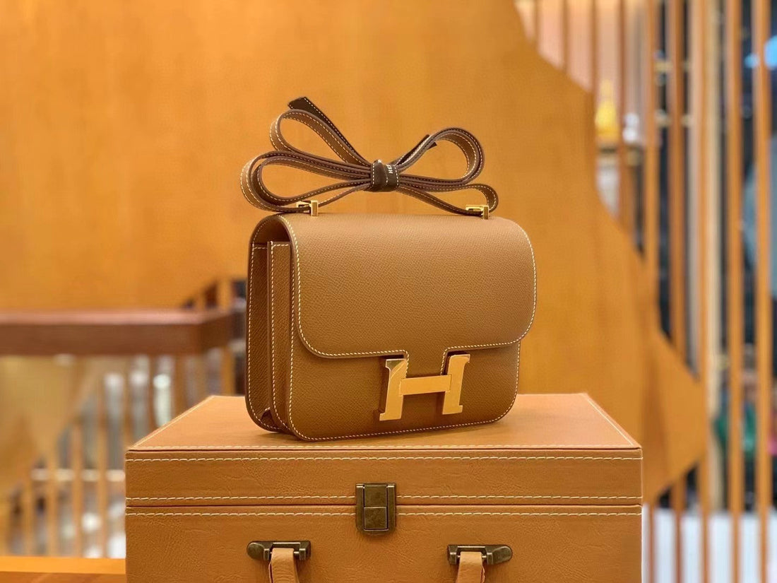 HM Constance 23 Epsom Brown For Womtlm, Womtlm’s Handbags, Shoulder Bags 9in/23cm