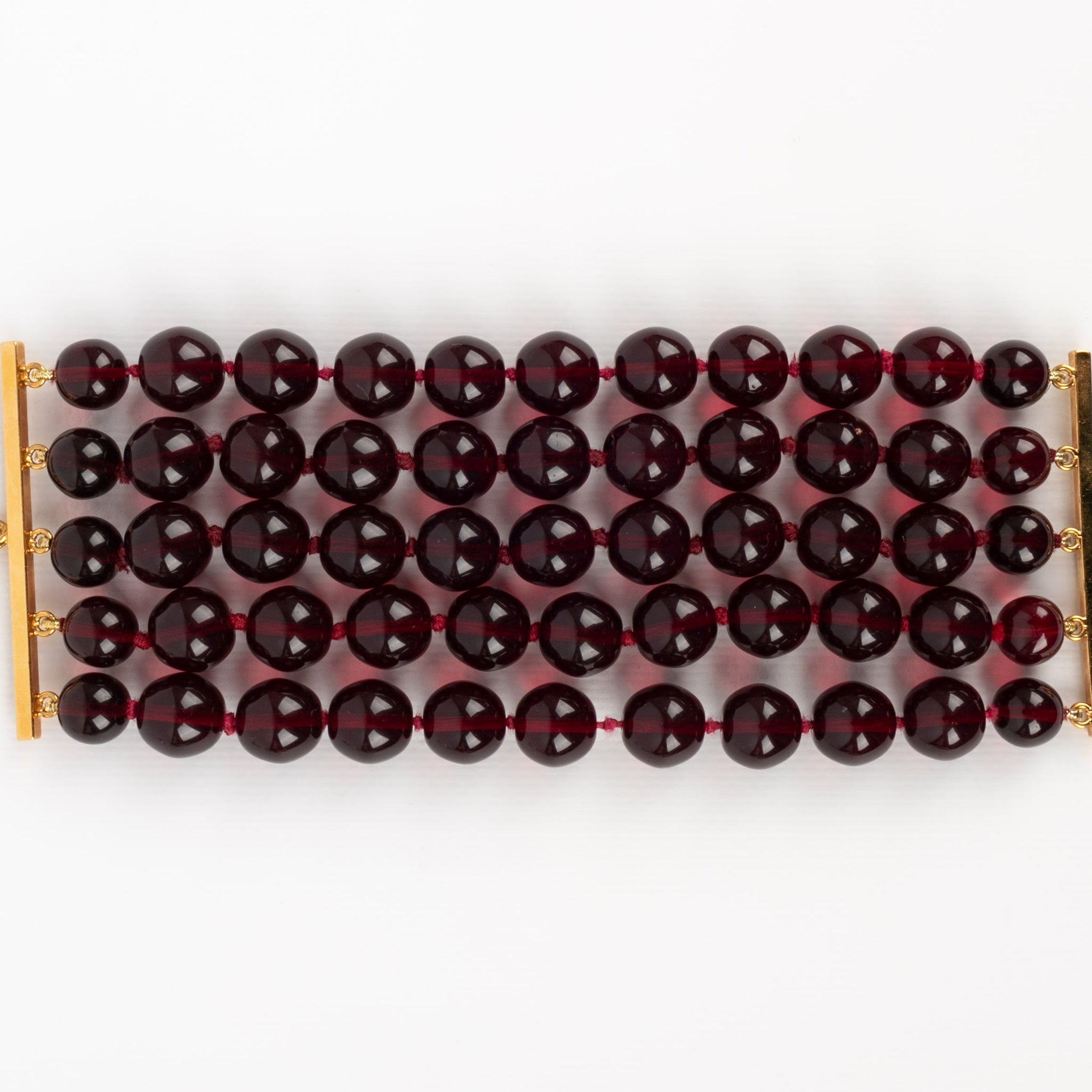 Bracelet de perles rouges Chanel