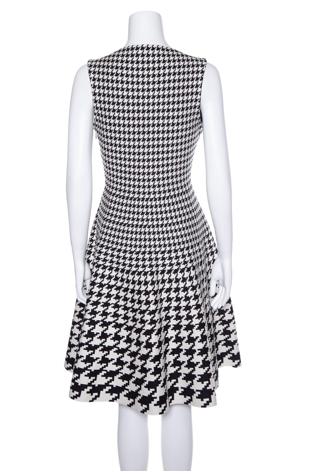Dior Black and White Houndstooth Sleeveless Knit Dress SZ 6