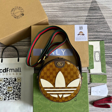 gg x Adidas Ophidia Small Shoulder Bag Brown For Womtlm, Womtlm&#8217;s Bags 8.6in/22cm gg 702640 UVSKT 7268