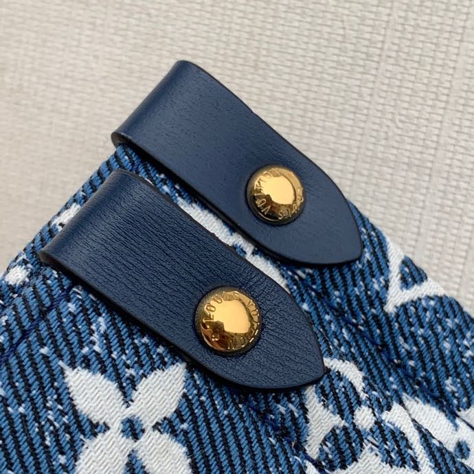 LV Onthego MM Tote Bag Navy Blue For Womtlm 12.2in/31cm LV M59608