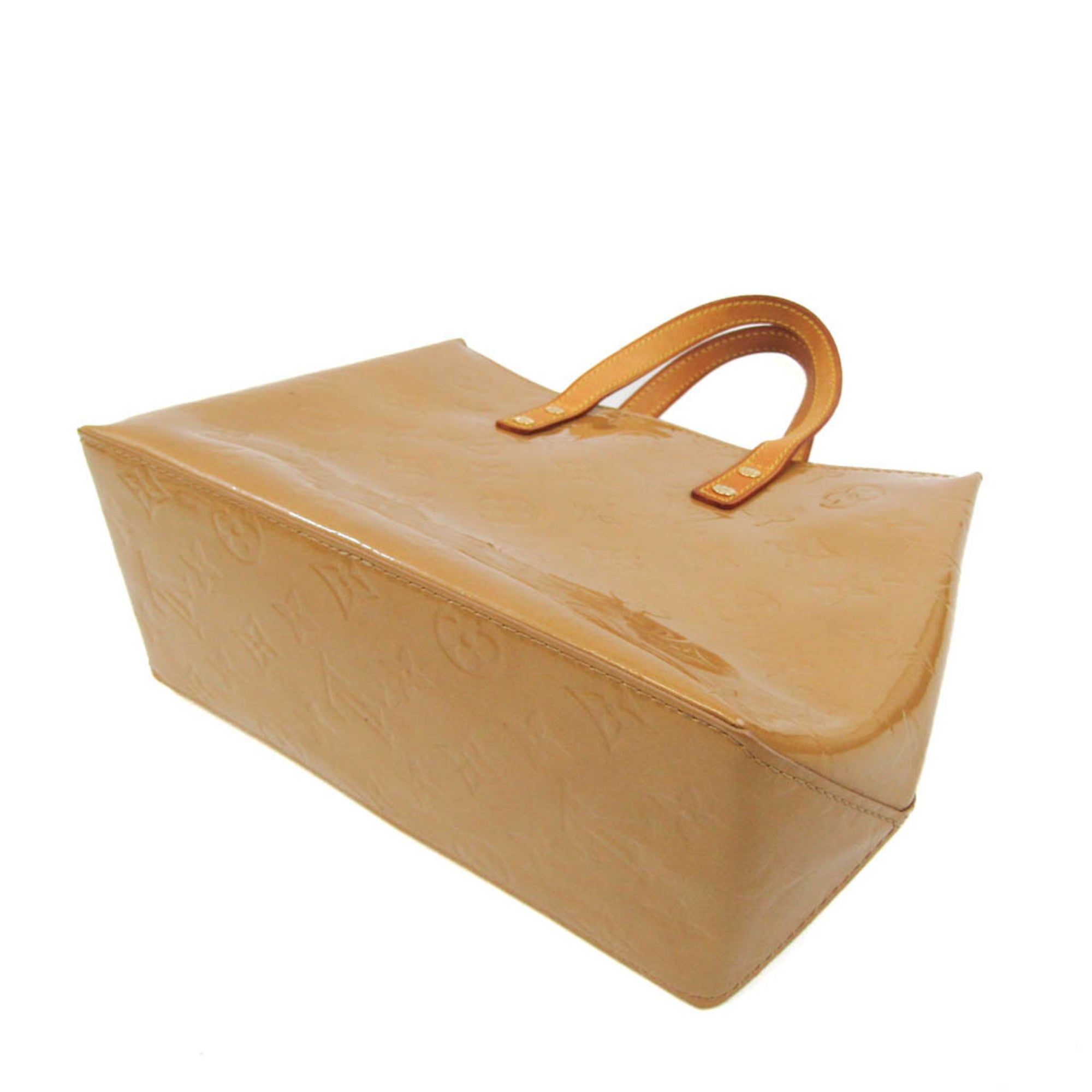 LOUIS VUITTON Monogram Vernis Reade PM M91334 Women's Handbag Noisette