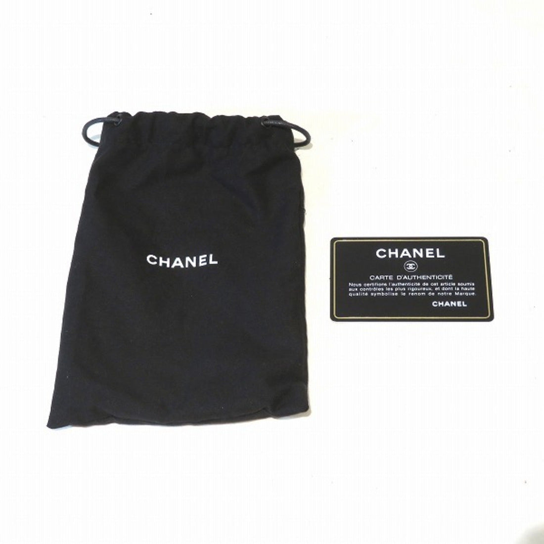 Chanel matelasse black lambskin name tag brand accessory pass case ladies