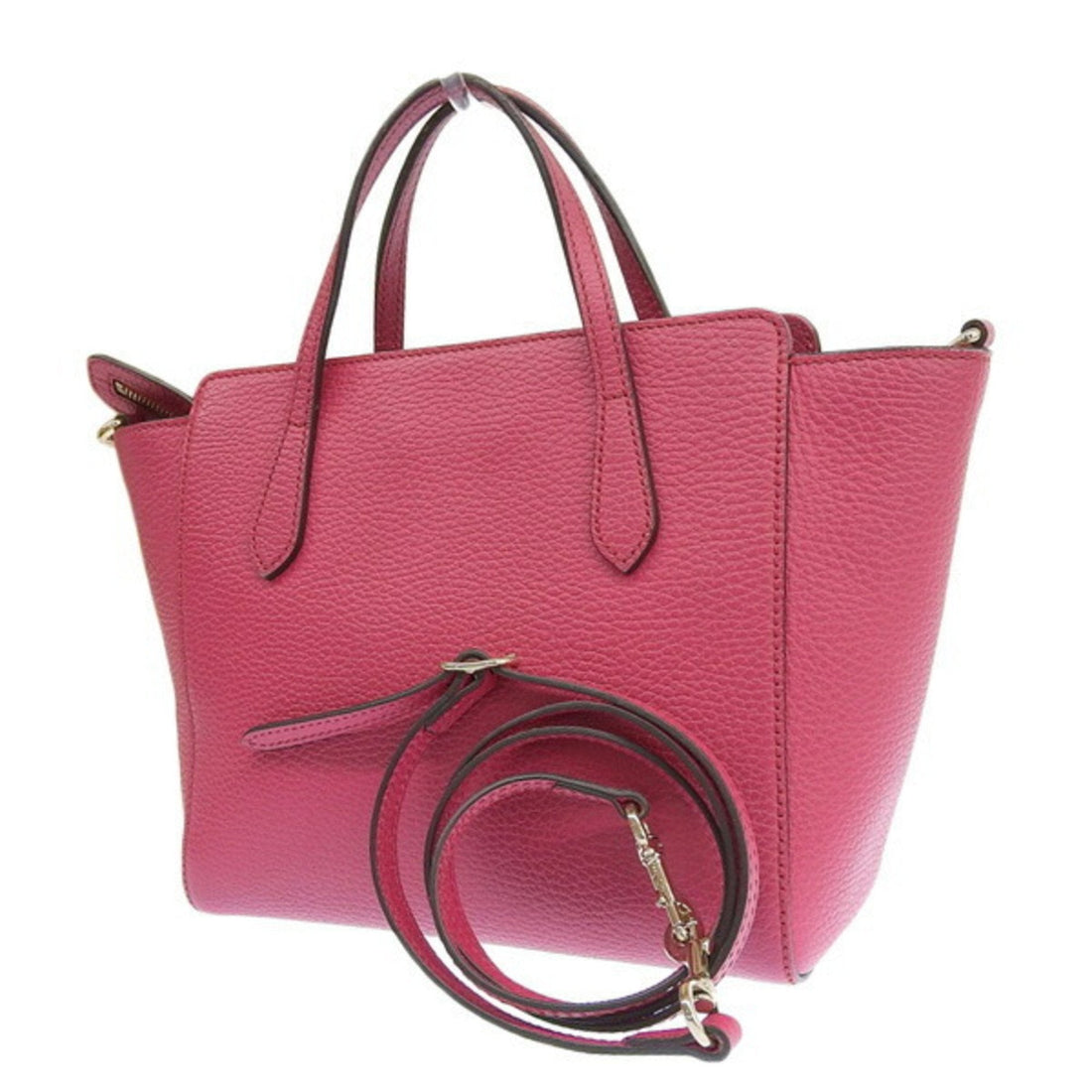 Gucci leather swing mini handbag pink