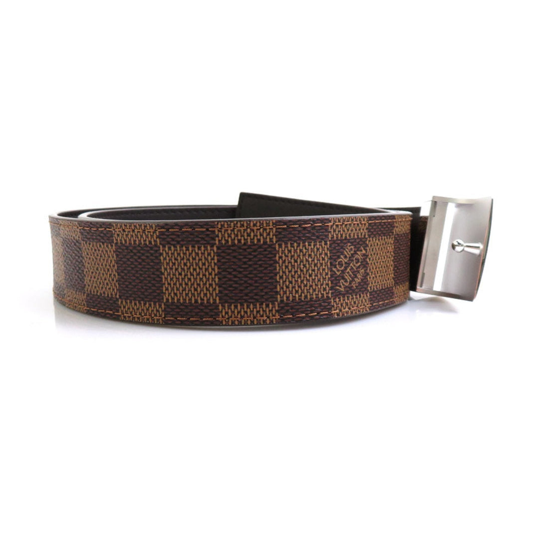 LOUIS VUITTON Belt Damier Centure Carre Canvas Ebene Unisex M6803