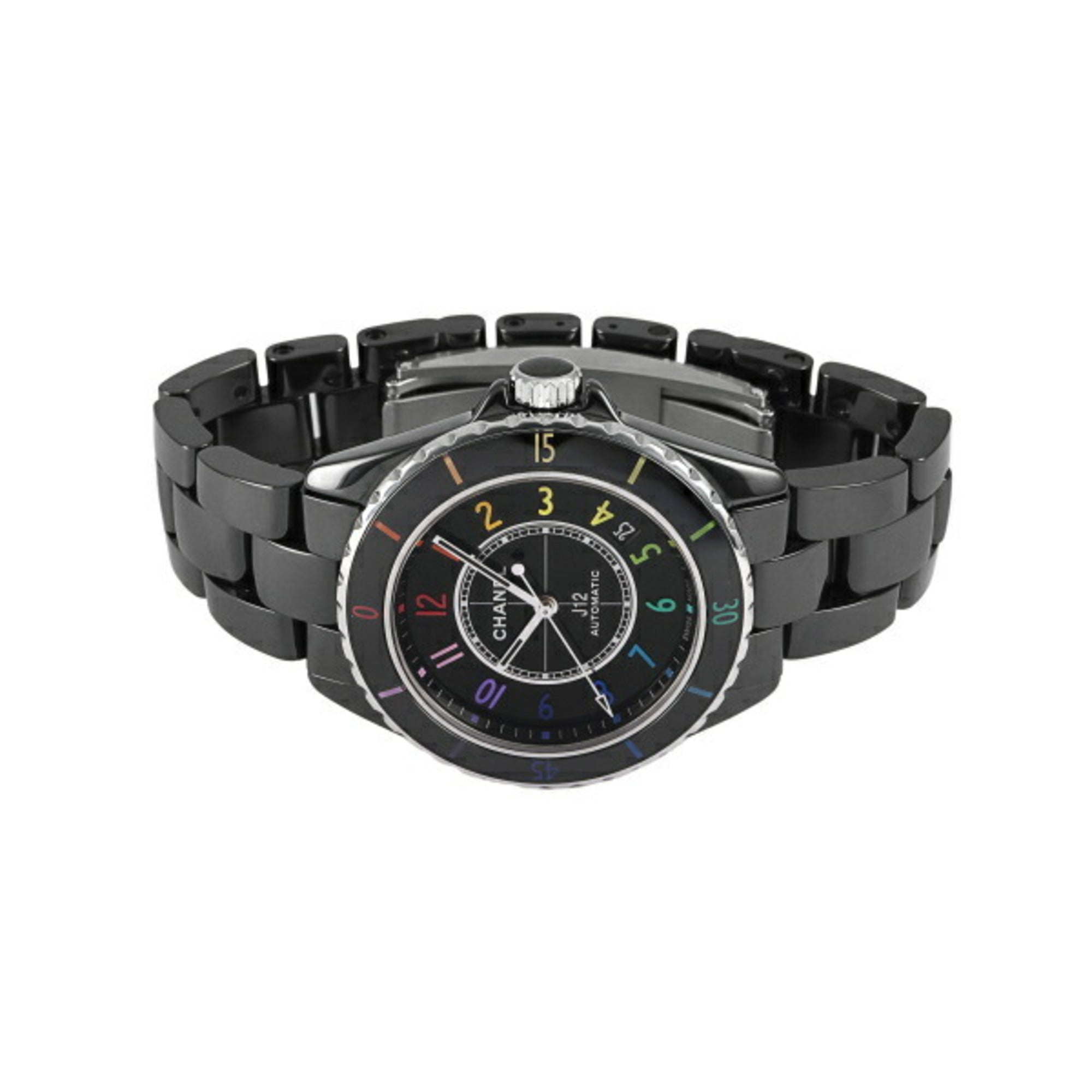 Chanel J12 Electro 38 World Limited 1255 H7122 Black Dial Watch Men's