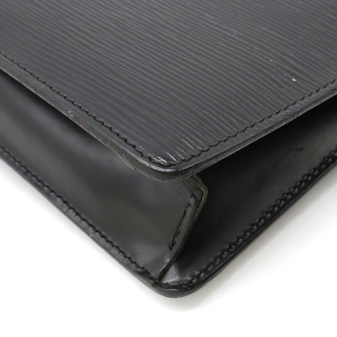 LOUIS VUITTON Epi Pochette Serie Dragonne Second Bag Noir Black Key Missing M52612