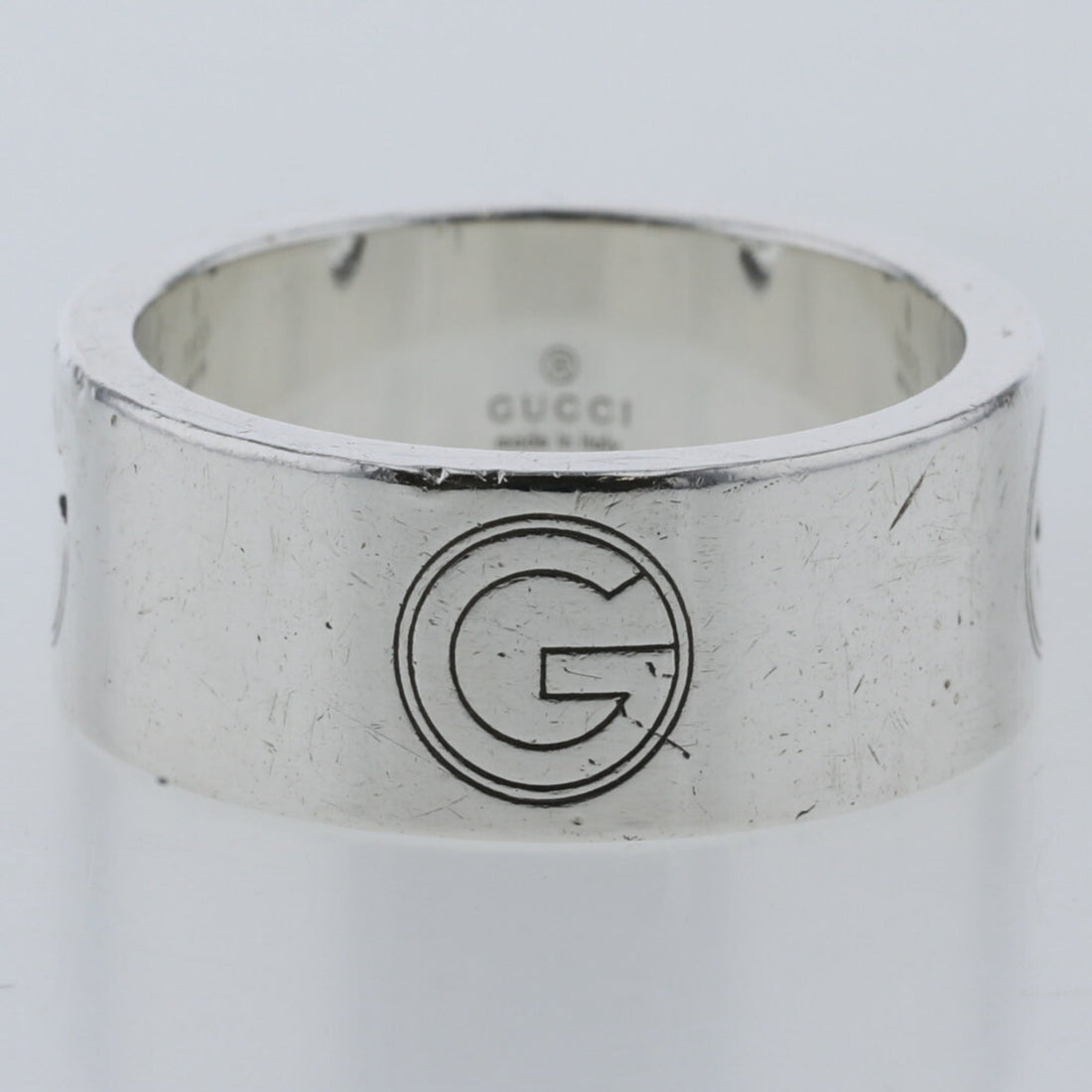 Gucci Ring G Wide Silver 925 Upper No. 13 Lower 15 Men's GUCCI