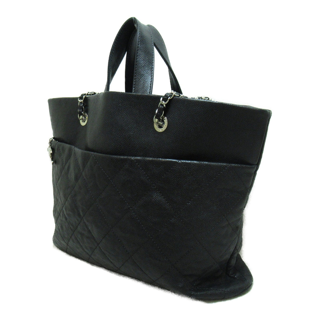 CHANEL 2way shoulder bag Black Caviar Skin [Grained Calf] Soft caviar